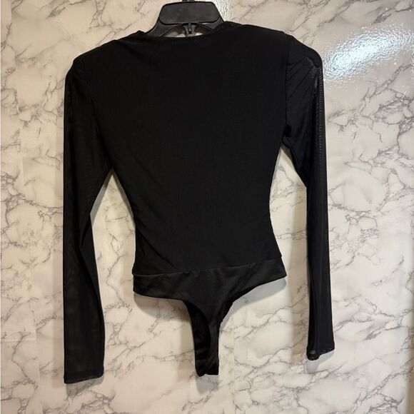 NEW AFRM EDIE BODYSUIT Elegant Black Lace-Up Bodysuit Size XS - Picture 8 of 8
